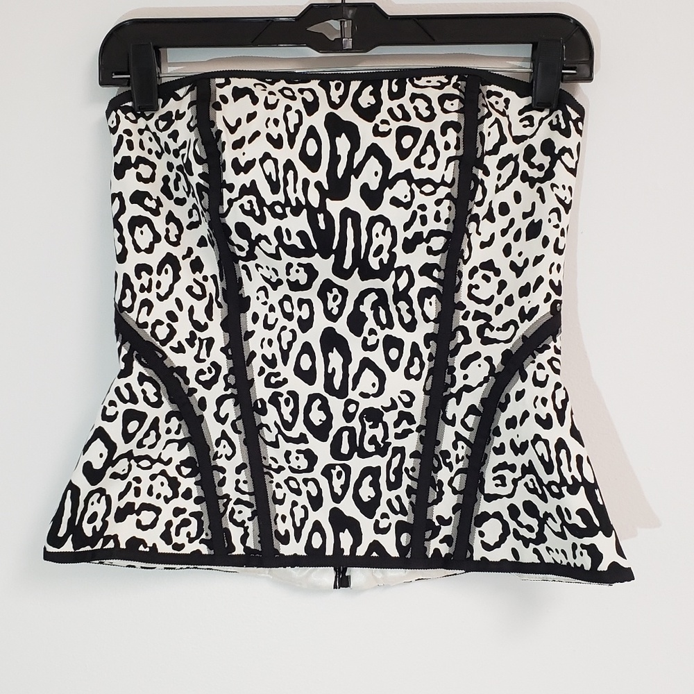 WHBM Animal Print corset/bustier top